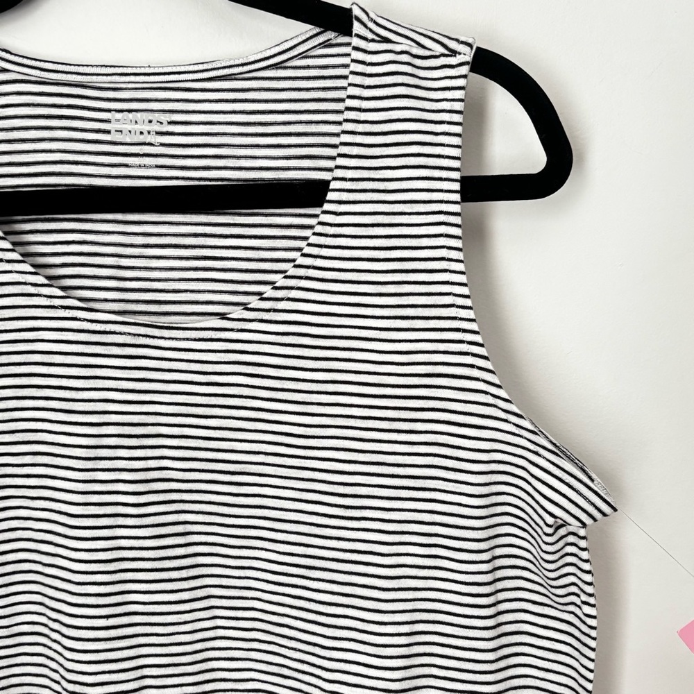 Lands’End Classic Neutral Black White Sleeveless Tank Top Size Small NEW D158 - Picture 4 of 12